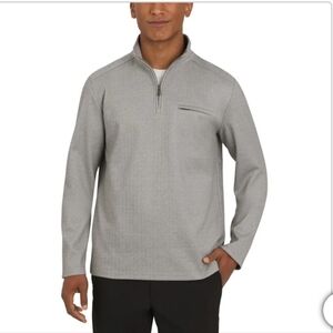 (5)Dkny Men's Herringbone Quarter-Zip Sweater